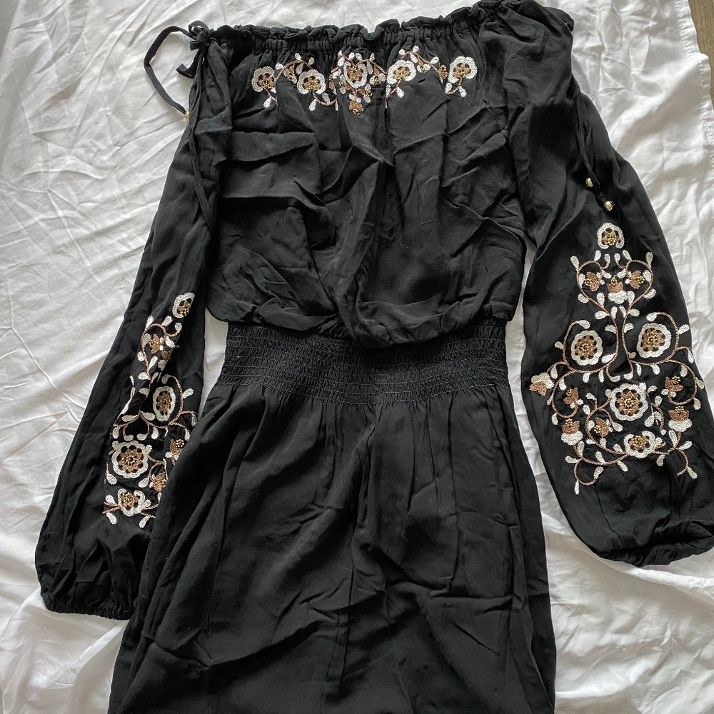 Off the shoulder Black Dress